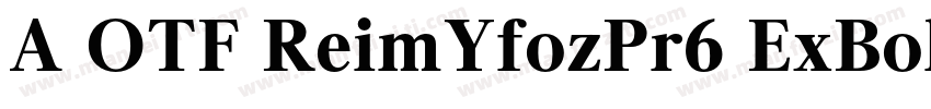 A OTF ReimYfozPr6 ExBold字体转换